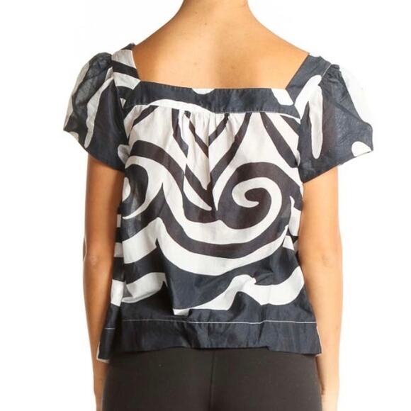 NWT J. Crew Point Sur Sheer Abstract Cotton Blouse Sz XS - Picture 2 of 6